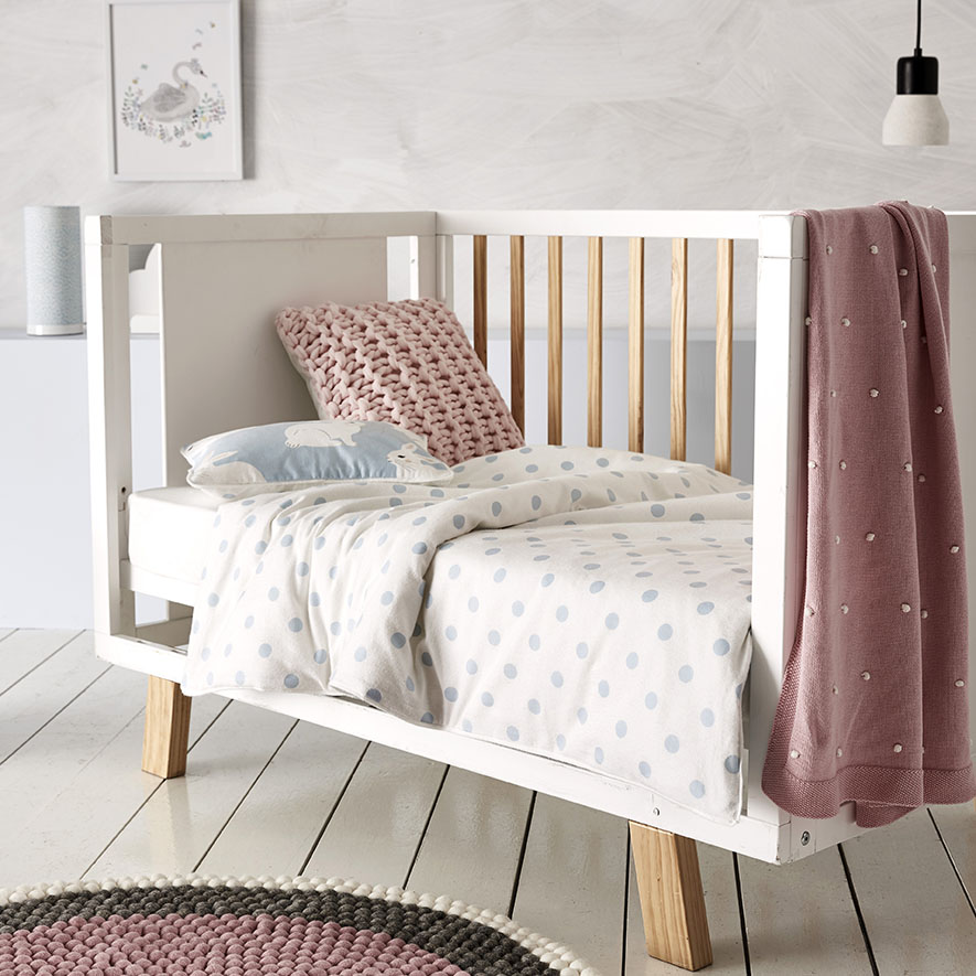 Adairs Kids Bunny Love Cot Flannelette Quilt Cover Set Adairs