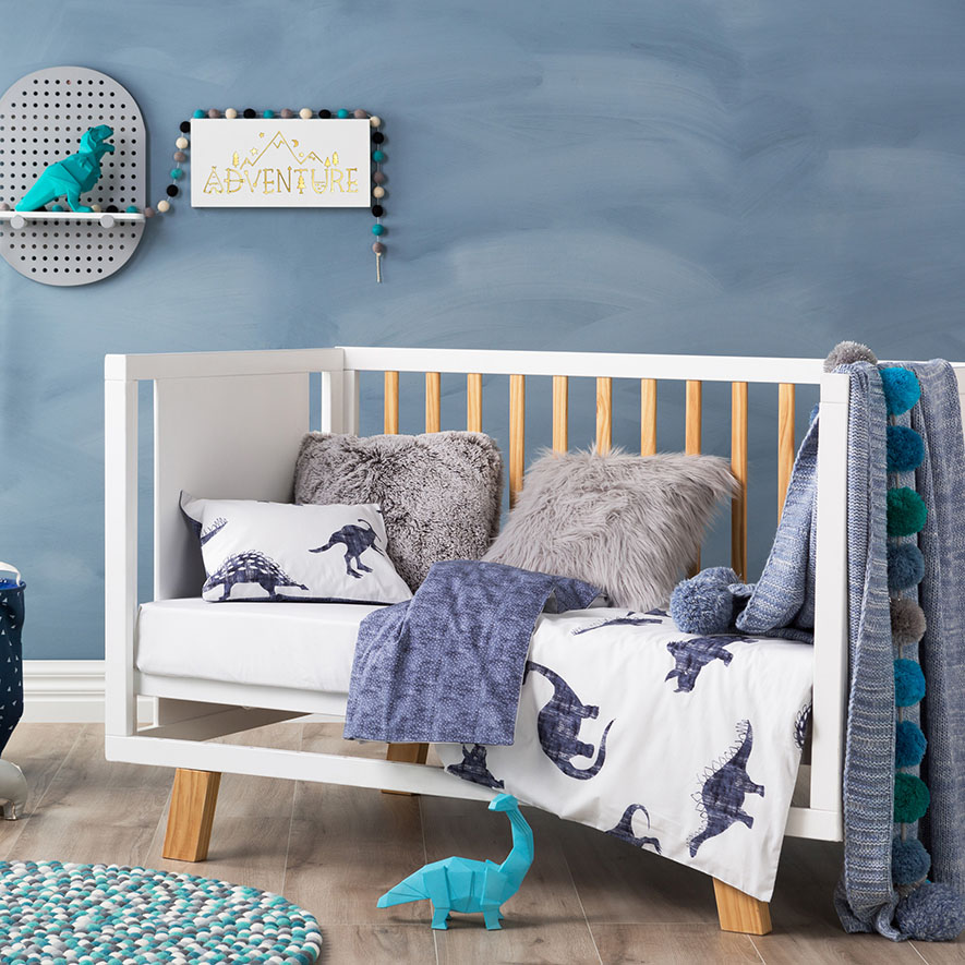 Adairs Kids Dinosaurus Cot Quilt Cover Set Adairs