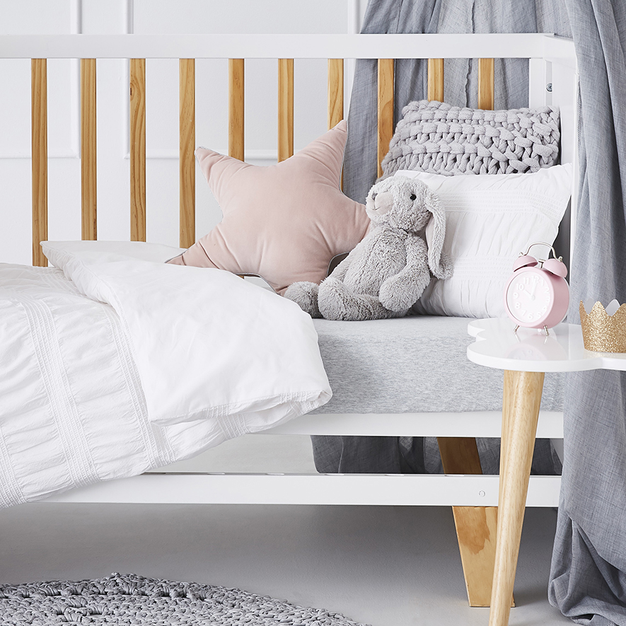 White cot quilt cover shop