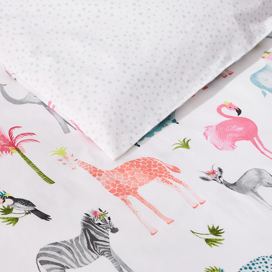 Adairs Kids Floral Jungle Cot Quilt Cover Set Adairs