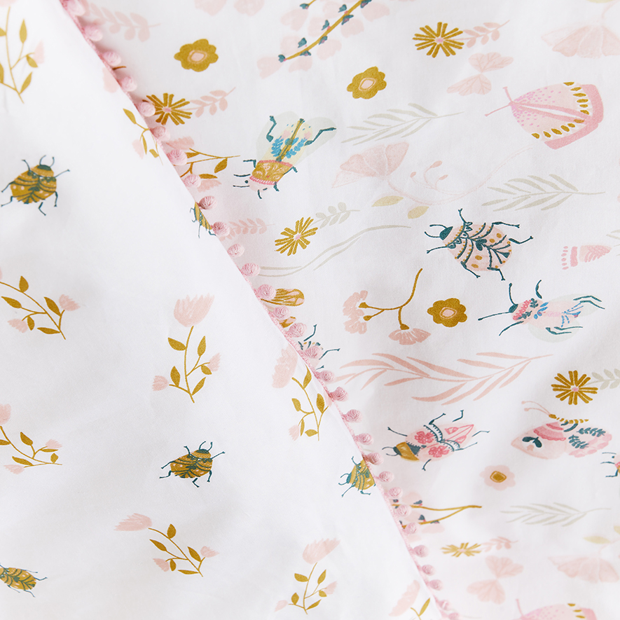 Adairs Kids Cassies Garden Cot Quilt Cover Set White Adairs