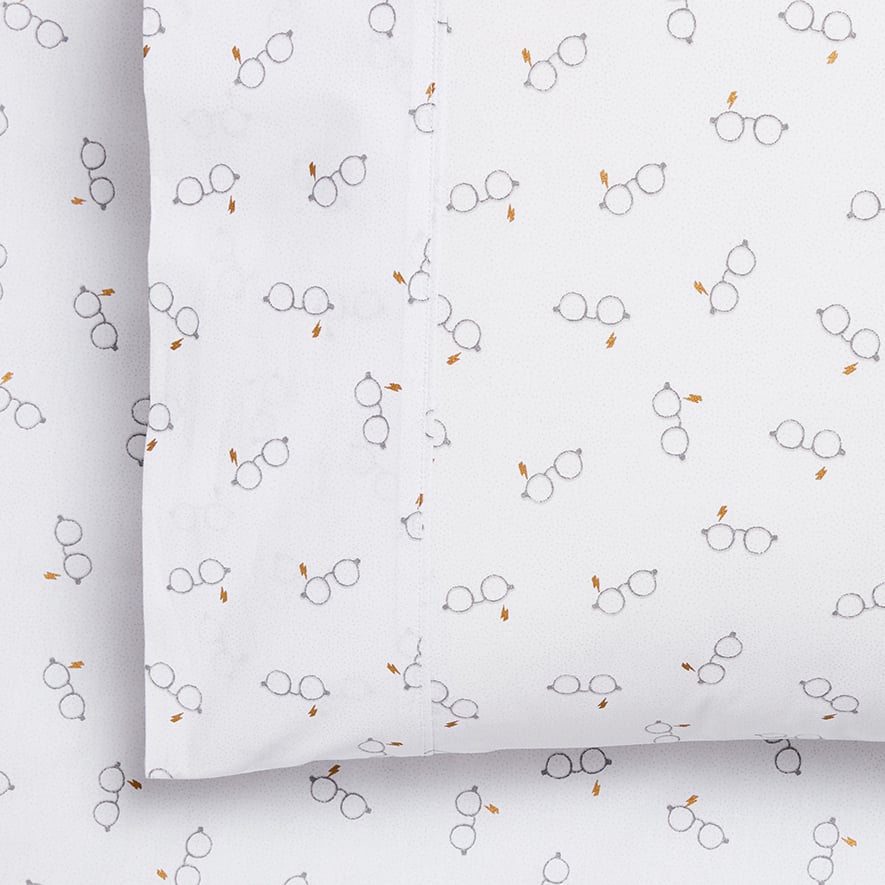 Adairs Kids Harry Potter Pale Grey Cot Sheet Set Adairs