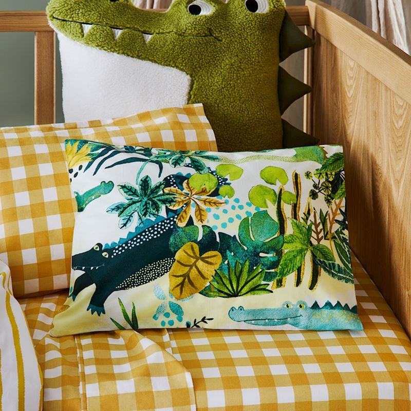 Snappy Croc Green Cot Quilt Cover Set