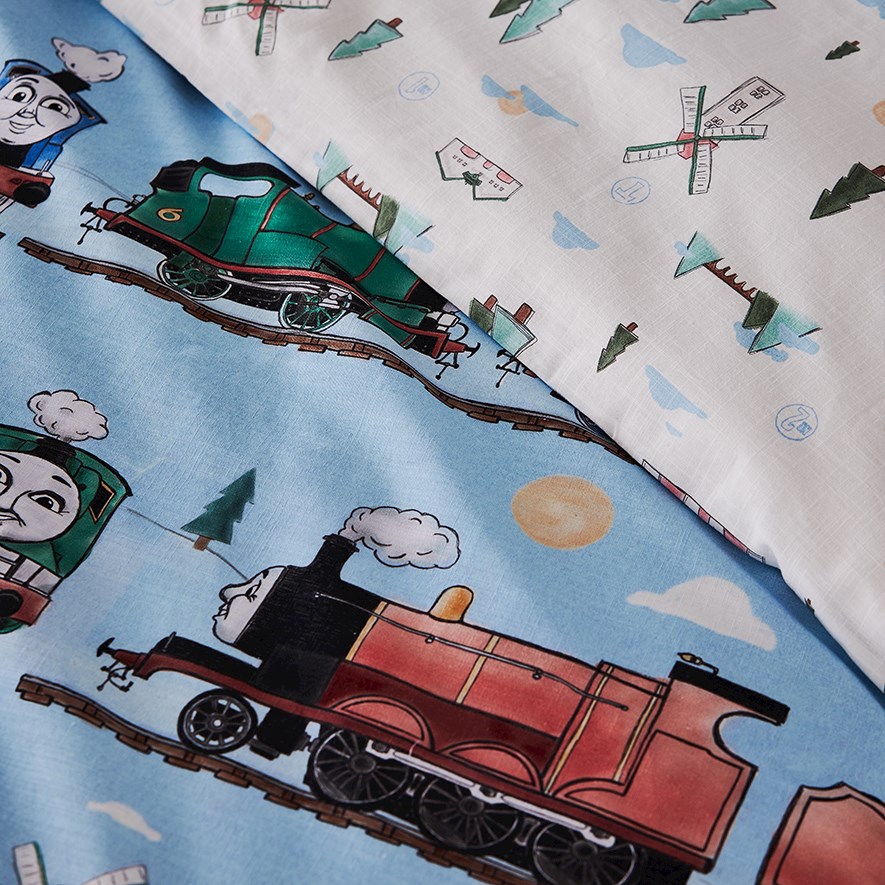 Adairs Kids Thomas Friends Cot Quilt Cover Set Bedroom Adairs