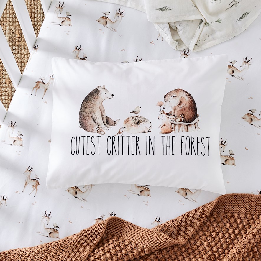 Adairs Kids Wild Wonders White Cot Pillowcase Adairs