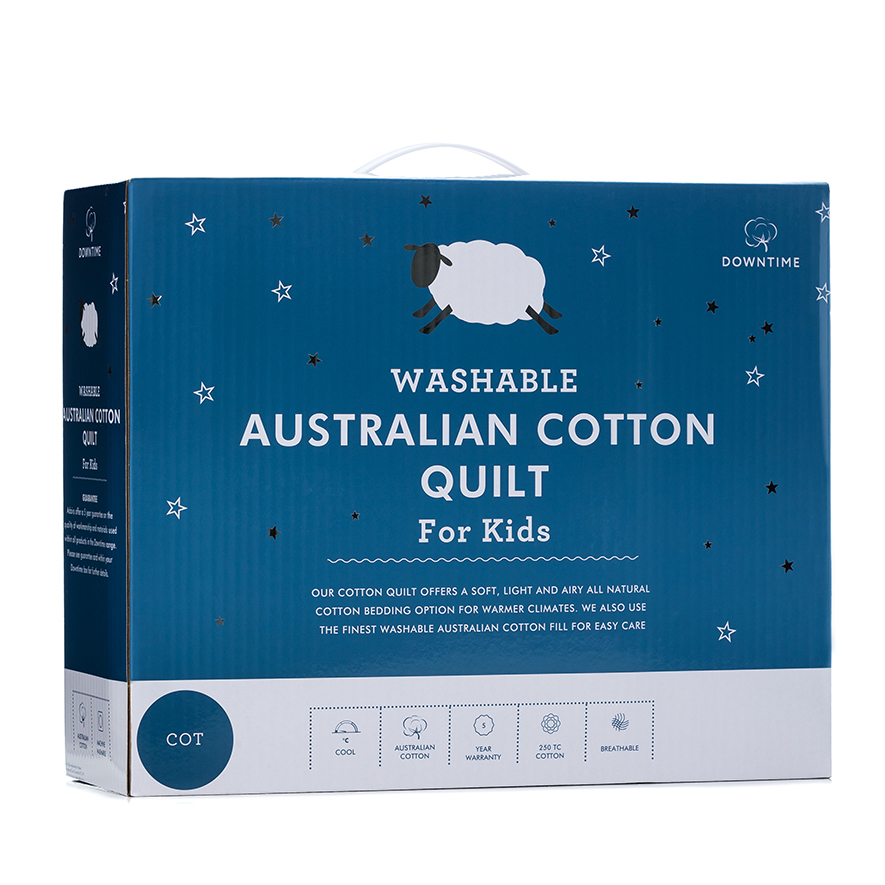 Downtime Washable Australian Cotton Cot Quilt Adairs