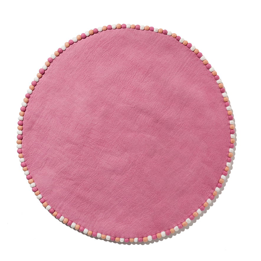 Adairs Baby Finn Felt Rug Pink Multi Adairs