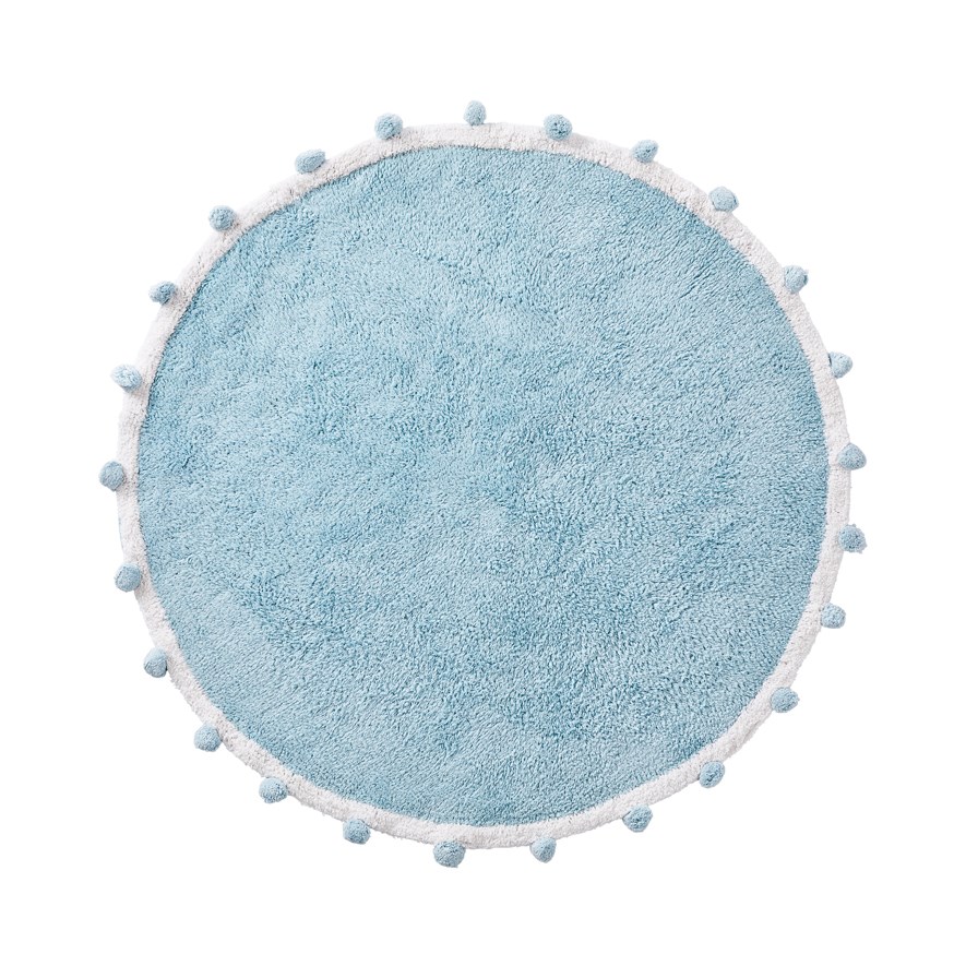 Adairs Baby - Sage Pom Pom Round Rug | Adairs
