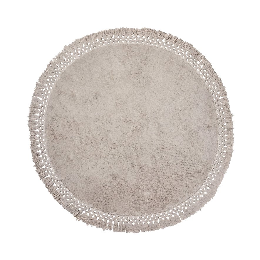 Adairs Kids Tassel Rug Natural Adairs