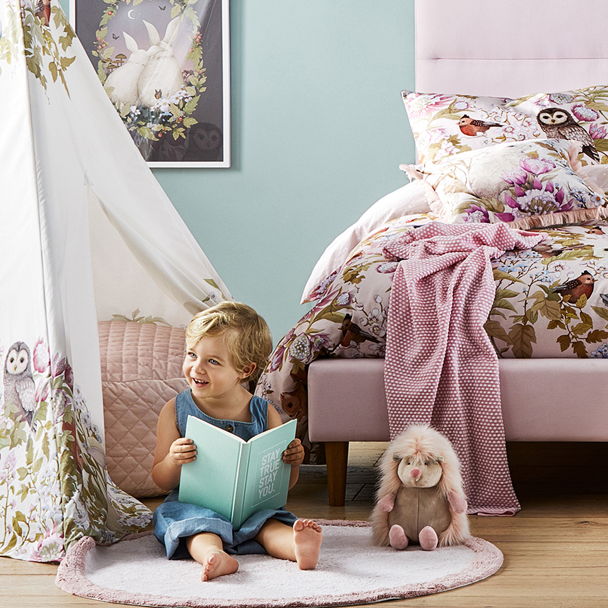 Adairs Kids - Reece Pink Round Rug | Adairs