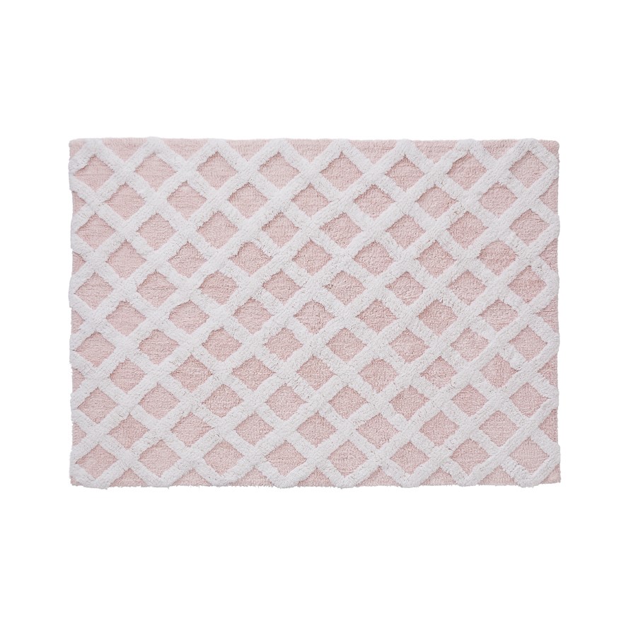 Adairs Kids Decorative Diamond Pink Rug Adairs