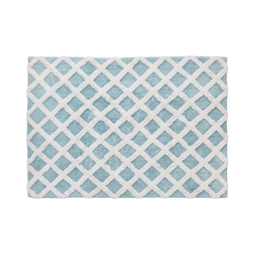 Adairs Kids Decorative Diamond Sage Rug Adairs