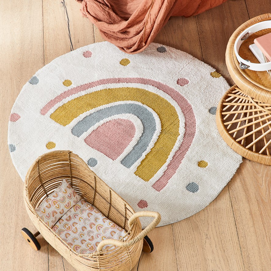 Kids rainbow hot sale rug