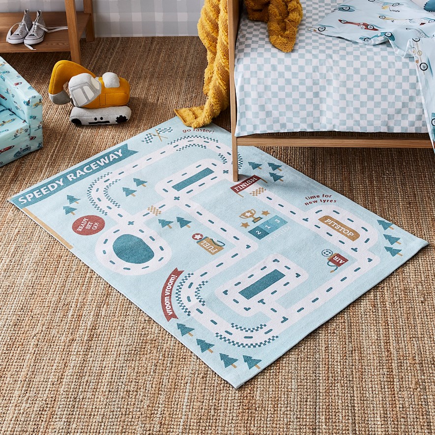 Adairs Kids - Designer Printed Speedway Track Rug | Adairs
