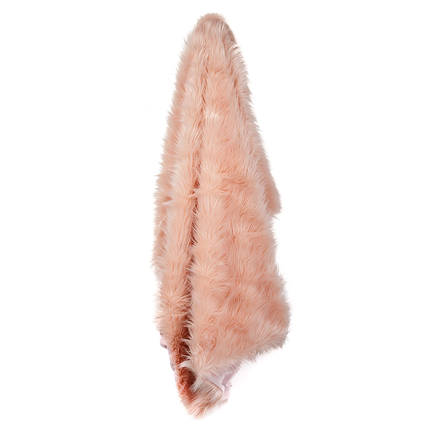 Adairs Kids Whistler Faux Fur Pale Pink Throw Adairs