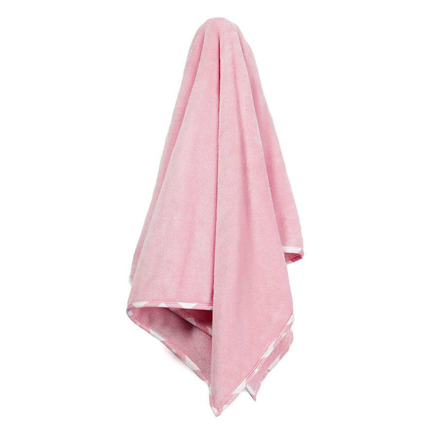 Adairs Kids Ollie Ultra Soft Pink Throw Adairs