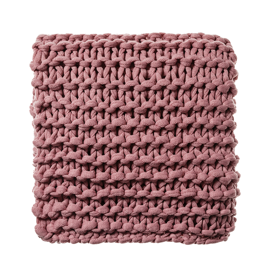 Adairs Kids Kennedy Knit Throw Berry Adairs