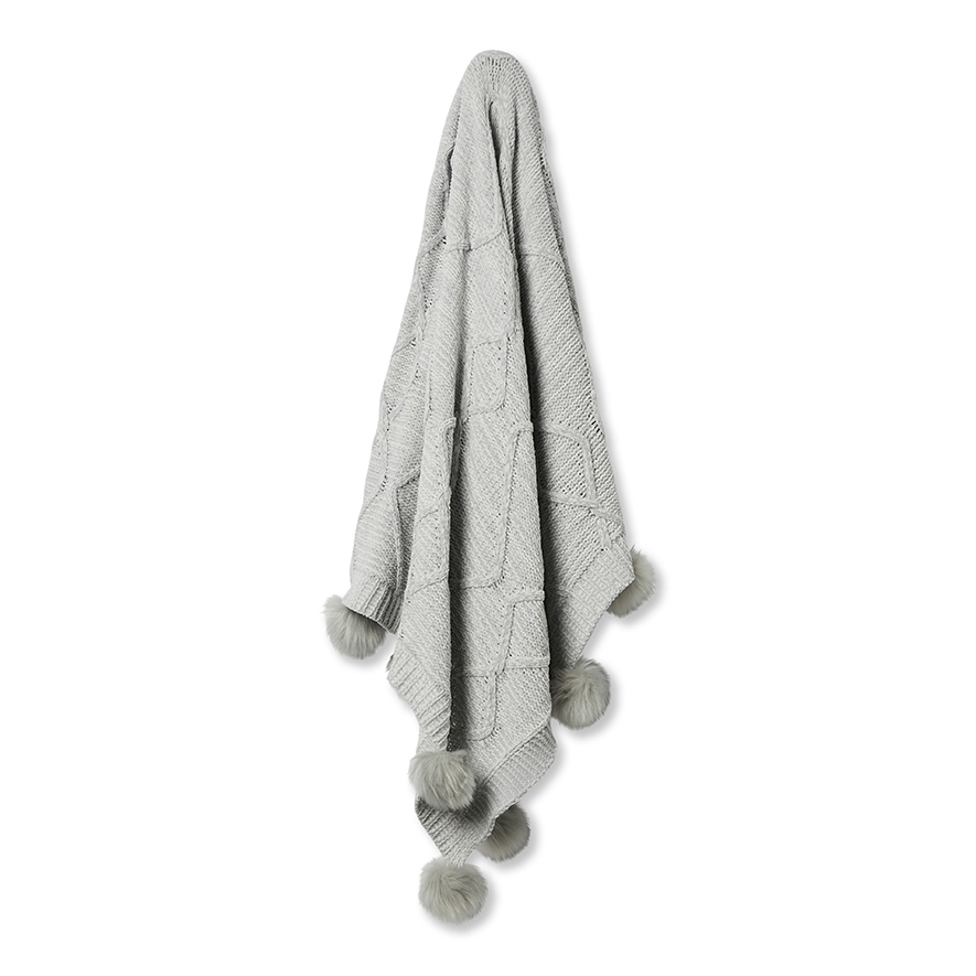 Adairs Kids Luella Grey Marle Throw Adairs