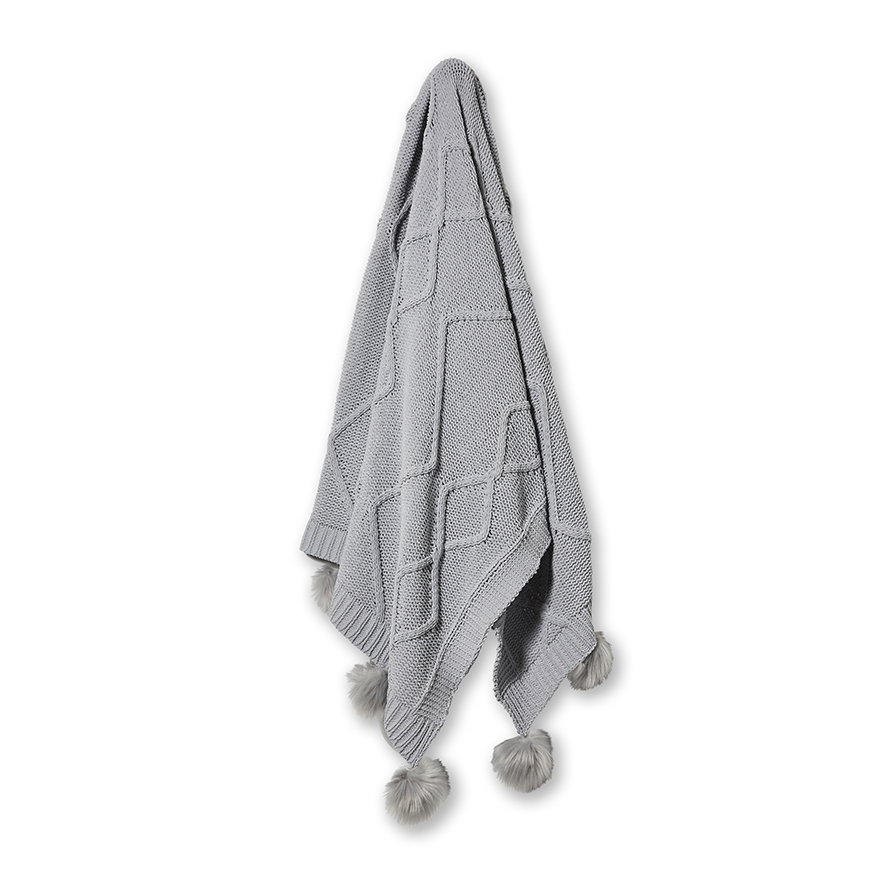 Adairs Kids Luella Pale Grey Throw Adairs