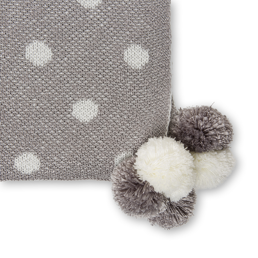 Adairs Kids Lurex Spot Throw Grey Adairs