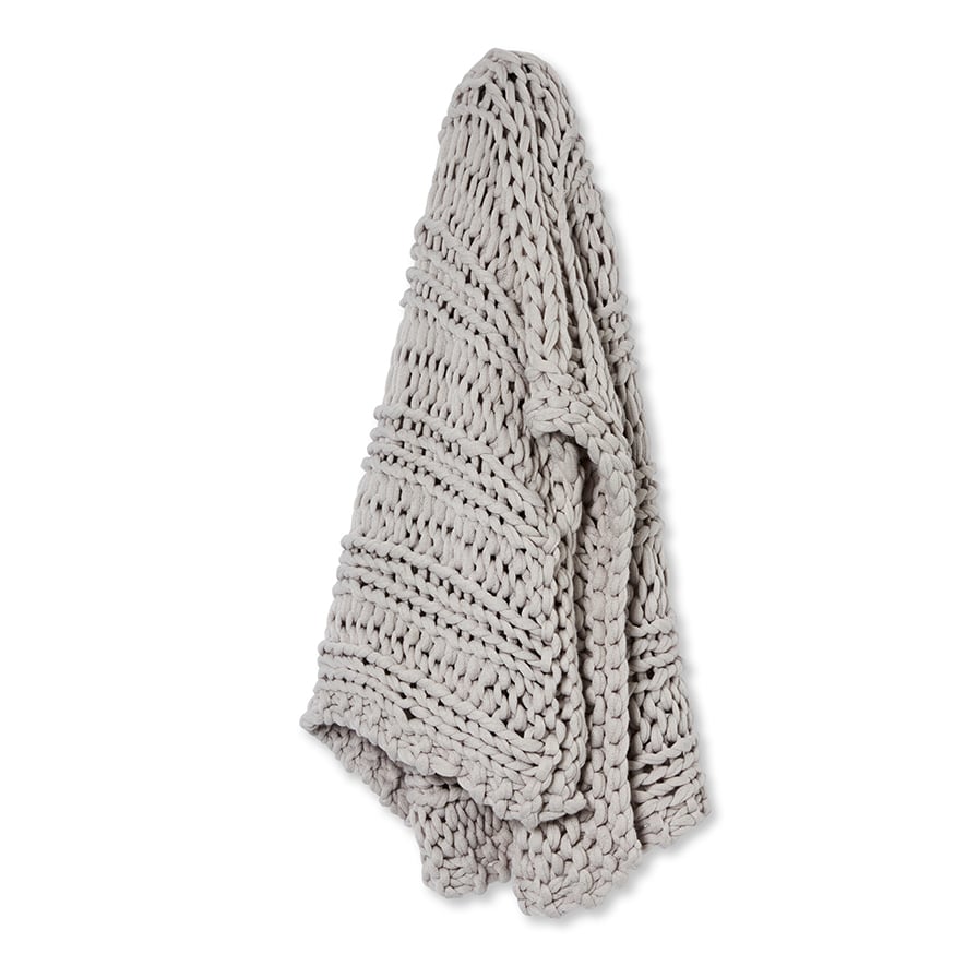 Adairs Kids Denver Knit Range Throw Grey Adairs