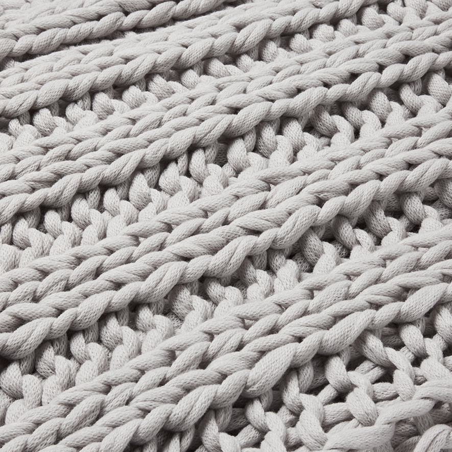 Adairs Kids Denver Knit Range Throw Grey Adairs