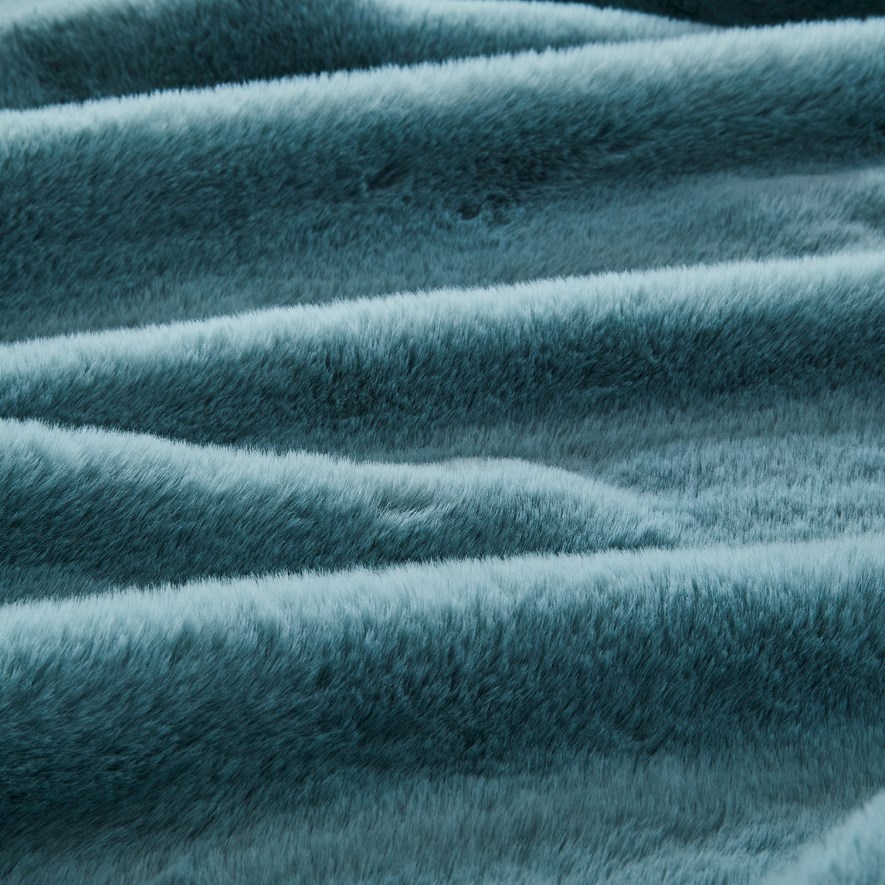 Adairs Kids Faux Rabbit Fur Soft Sage Throw Adairs