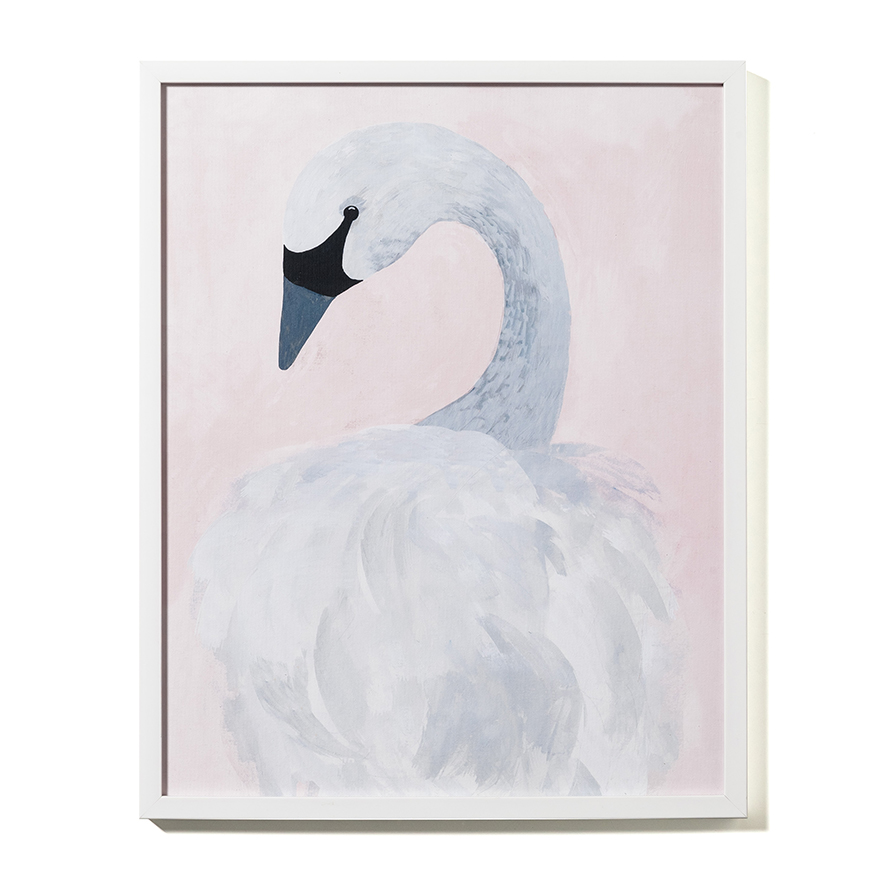 Adairs Baby Nursery Wall Art Swan Adairs