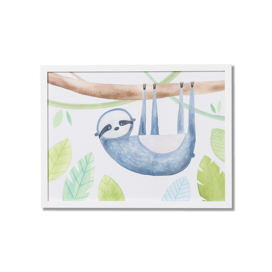 Adairs Baby Nursery Wall Art Sleepy Sloth Adairs