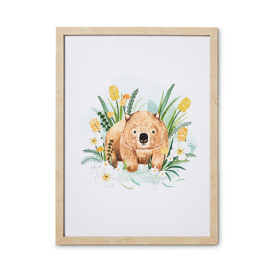 Adairs Baby Baby Wombat Nursery Wall Art Adairs