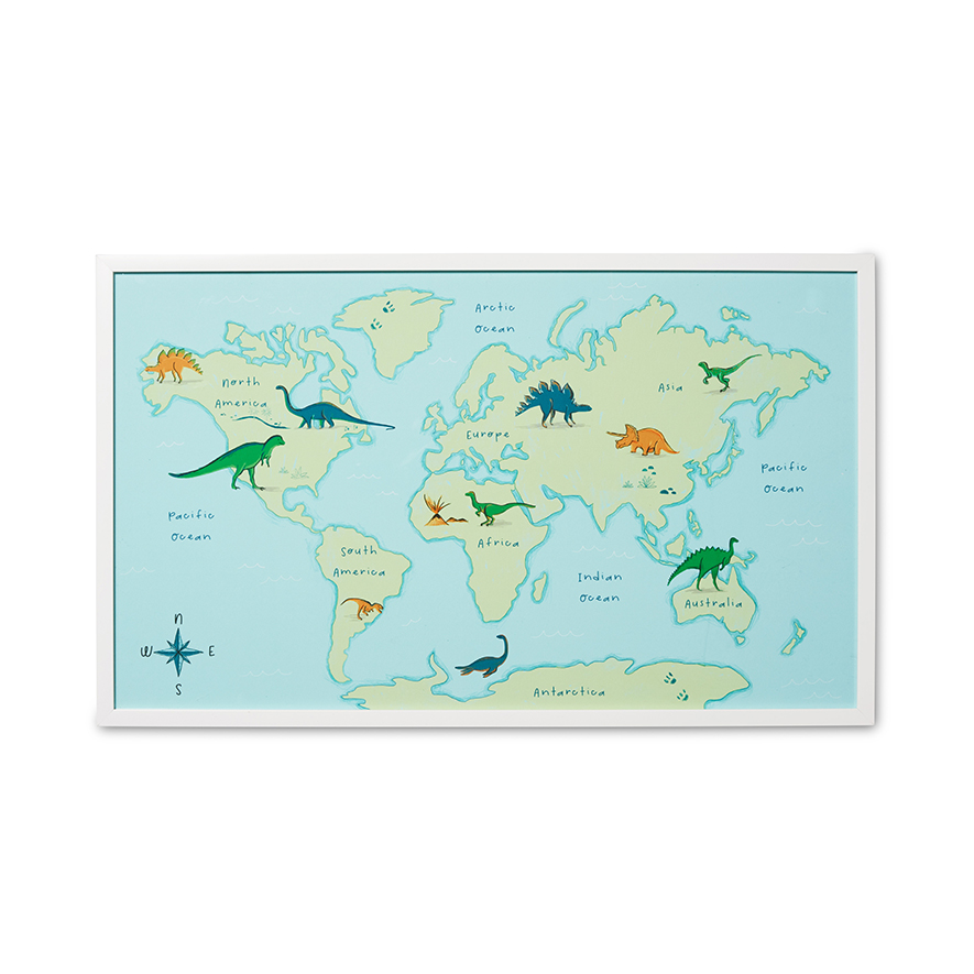 Adairs Kids Kids Dinosaur World Wall Art Adairs
