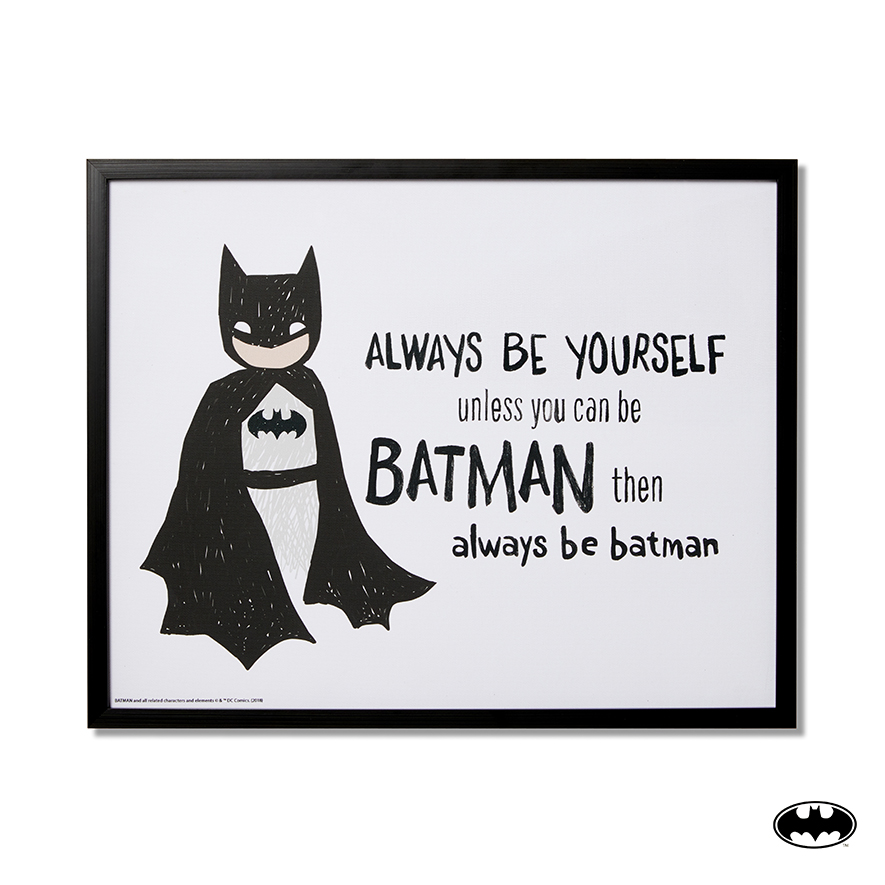 Adairs Kids Batman Wall Art Always Be Batman Adairs