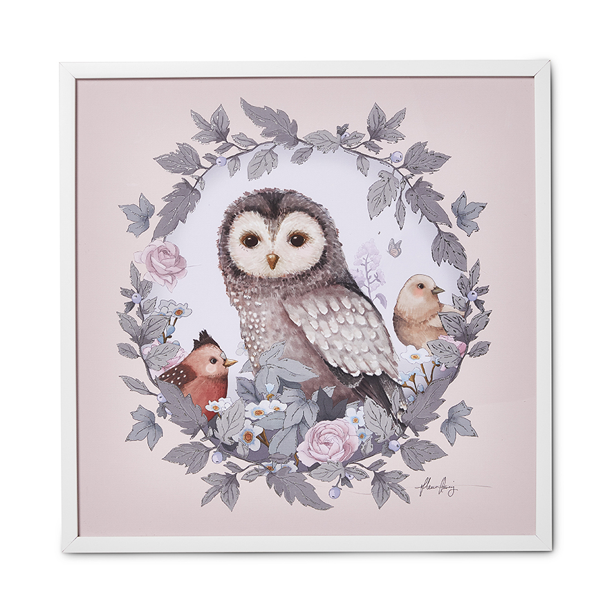Adairs Kids Fleur Harris Woodland Owl Wall Art Adairs