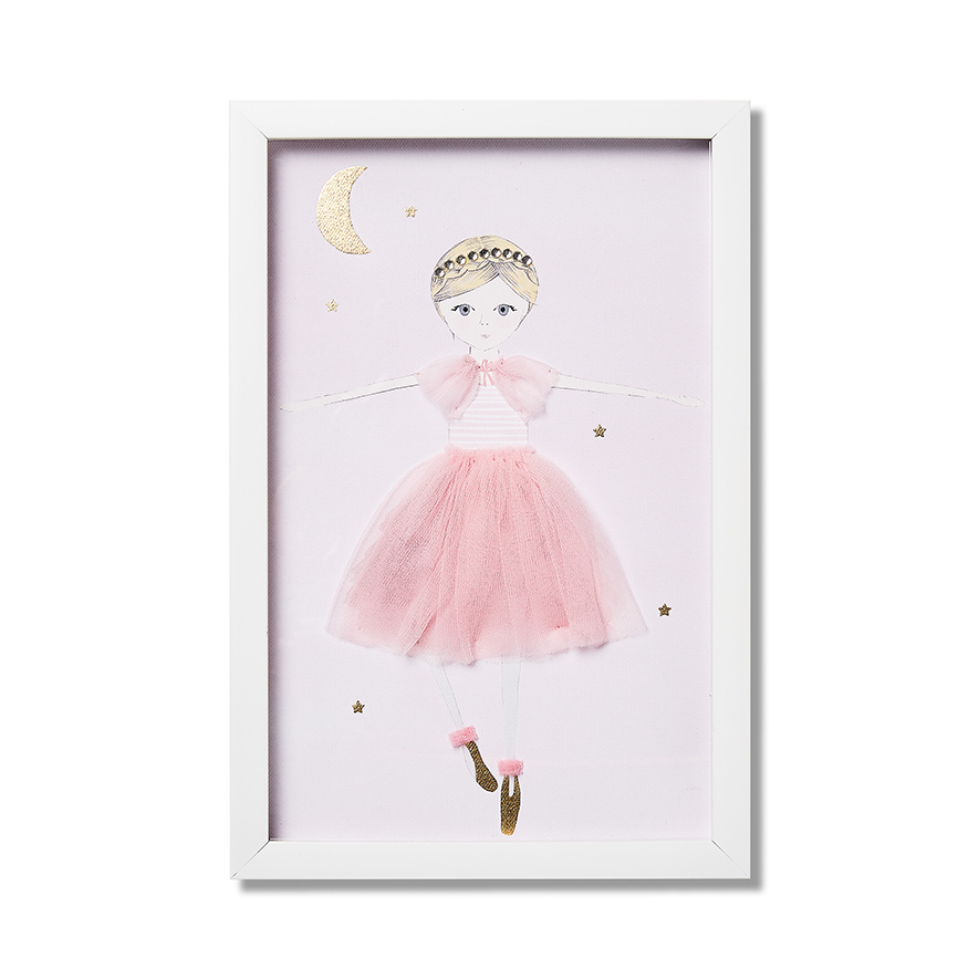 Adairs Kids Charlotte Ballerina Framed Wall Art Adairs
