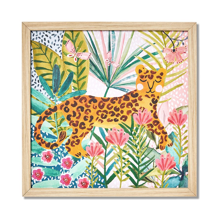 Adairs Kids Jungle Cheetah Framed Wall Art Adairs