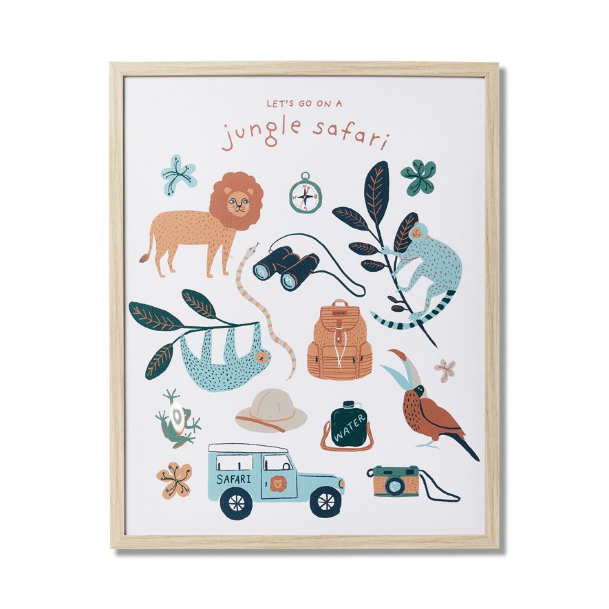 Adairs Kids Jungle Dreams Framed Wall Art Adairs