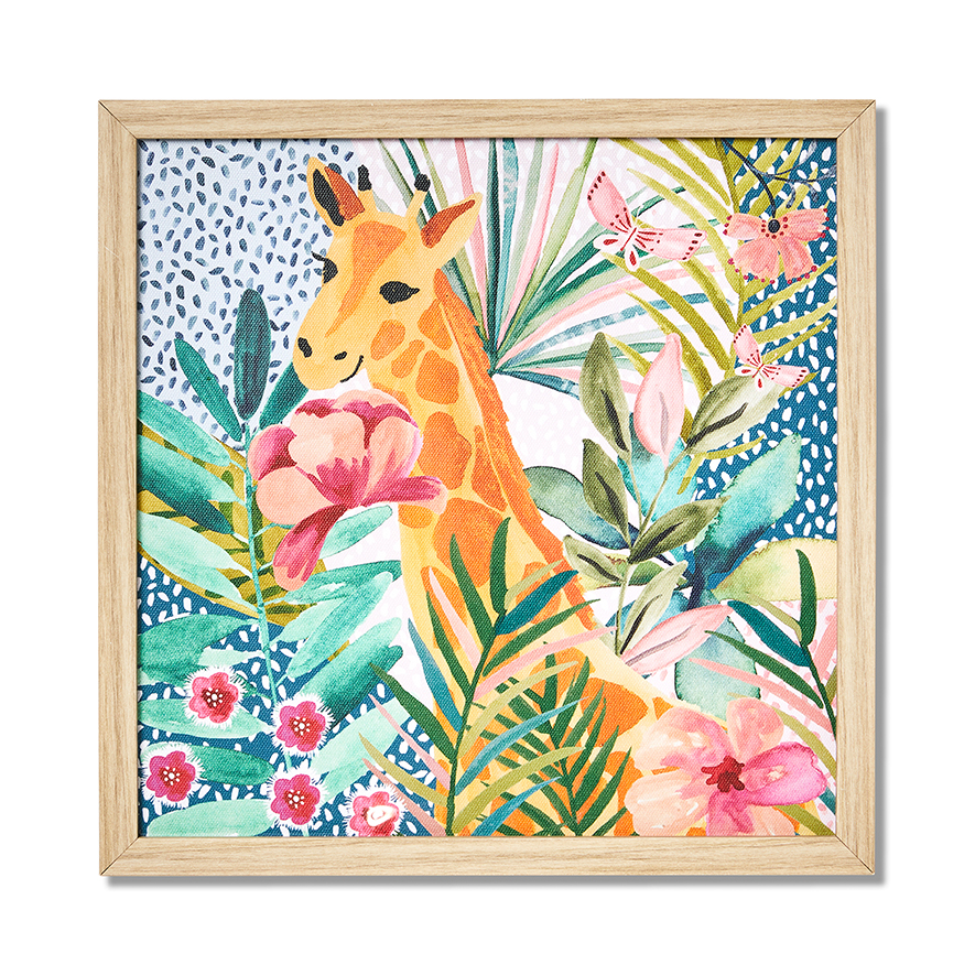 Adairs Kids Jungle Giraffe Framed Wall Art Adairs
