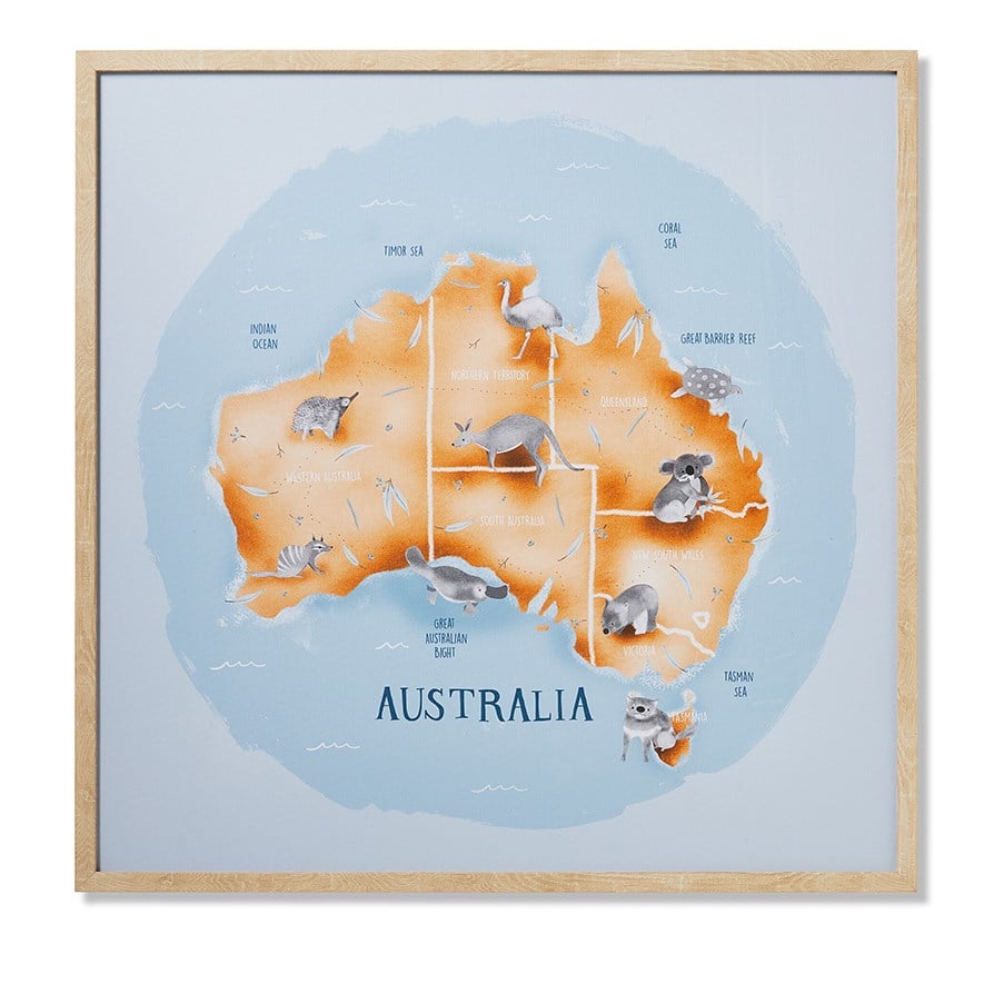 Adairs Kids Outback Gang Framed Wall Art Adairs