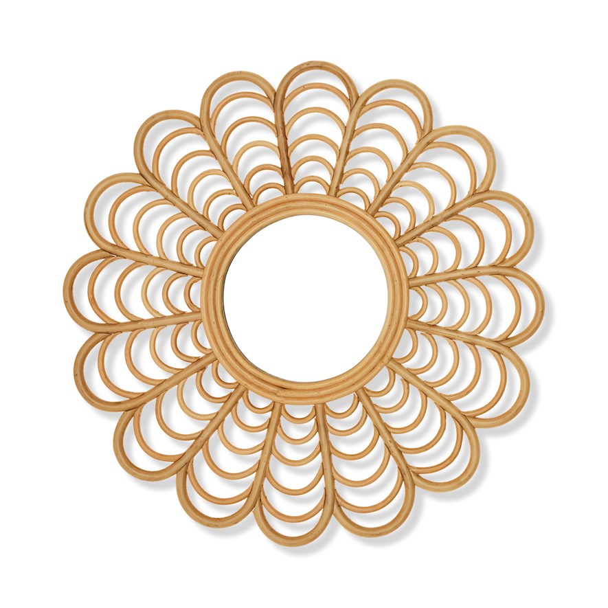 Adairs Kids Oasis Rattan Mirror Honey Adairs