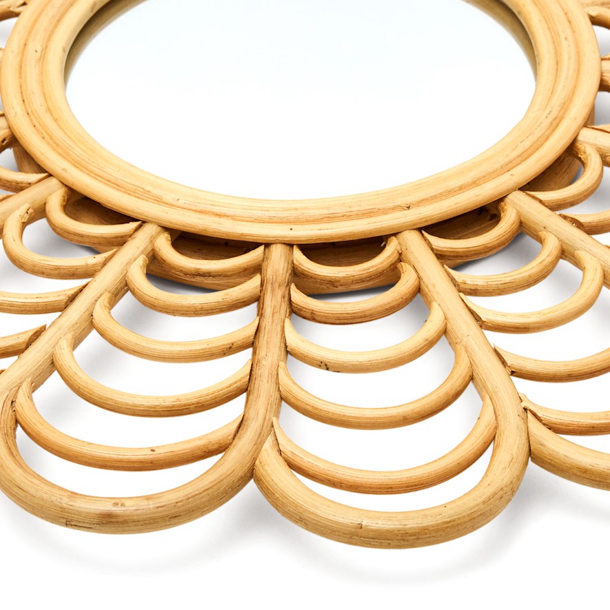 Adairs Kids Oasis Rattan Mirror Honey Adairs