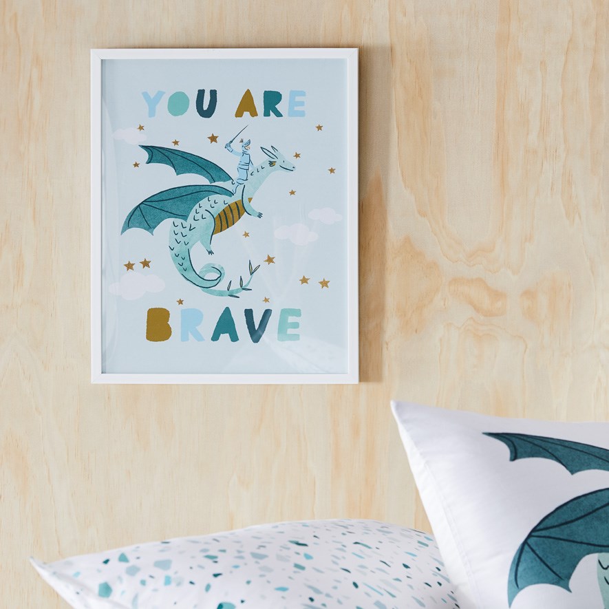 Adairs Kids Dragon Tales Wall Art Adairs