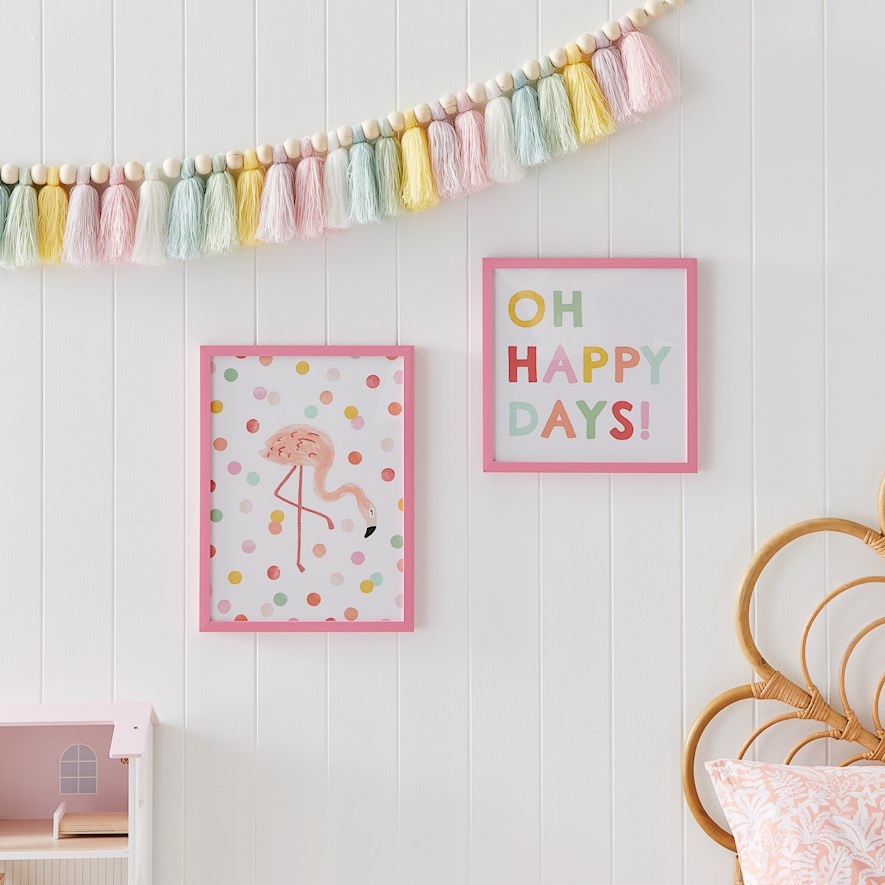 Adairs Kids Oh Happy Days Wall Art Adairs