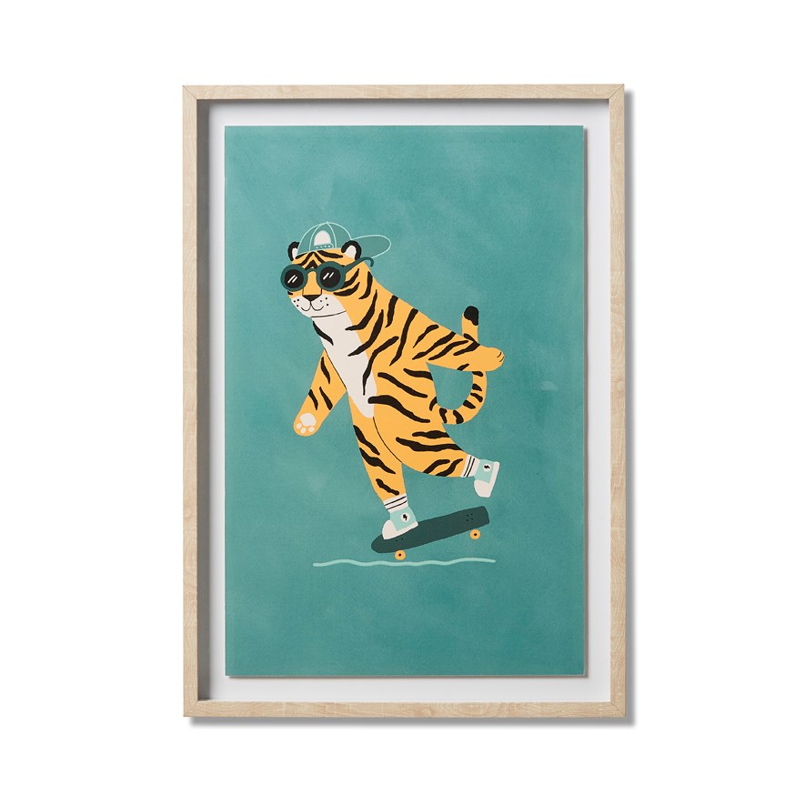 Adairs Kids Wild Side Tiger Wall Art Adairs