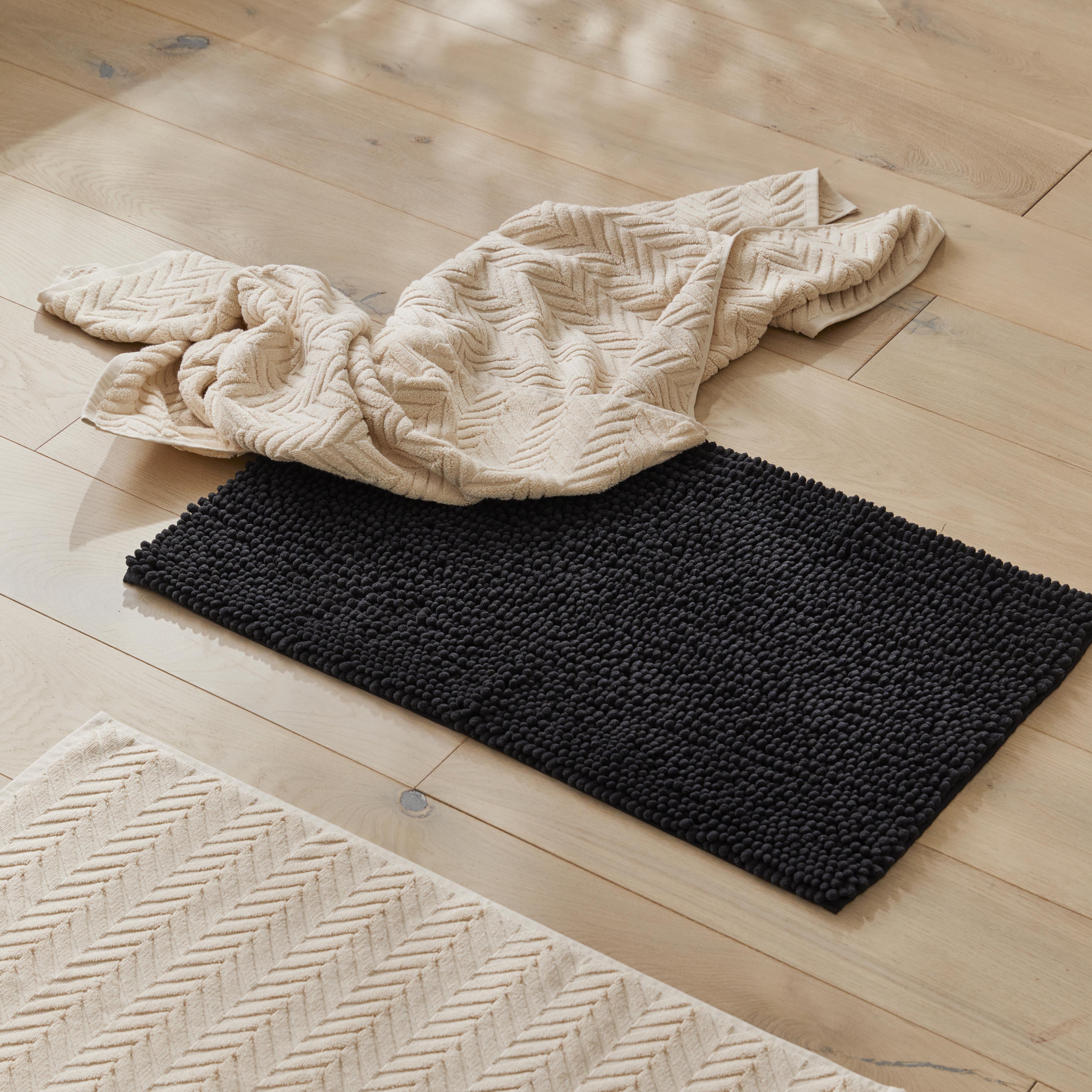 Microplush Coal Bobble Bath Mat Adairs