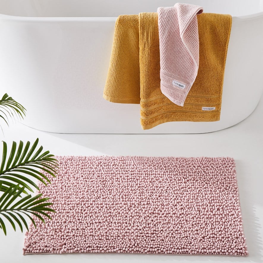 Microplush Bobble Bath Mat Blush Pink Bathroom Bath Mats Adairs