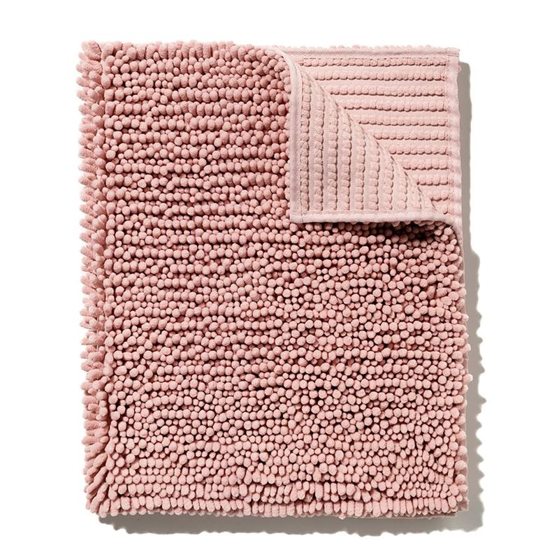 Microplush Blush Pink Bobble Bath Mat