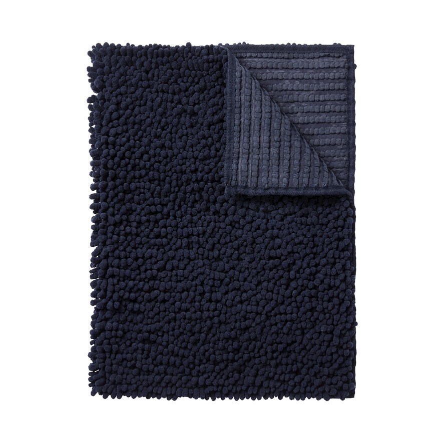 Microplush Navy Bobble Bath Mat Adairs