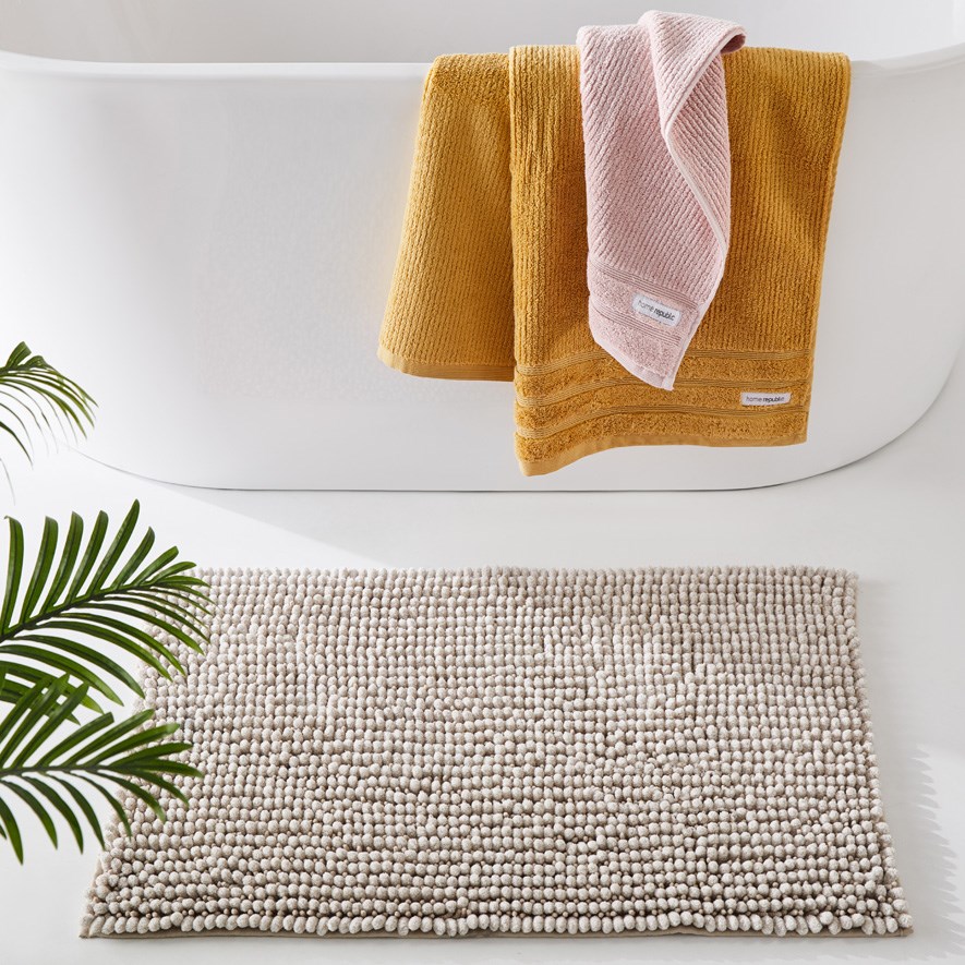 Microplush Bobble Bath Mat Stone Marle Bathroom Bath Mats Adairs
