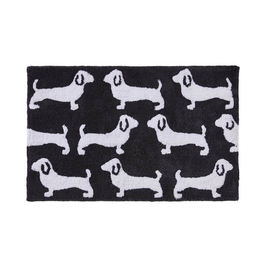 Home Republic Mini Dachshund Coal Bath Mat Adairs
