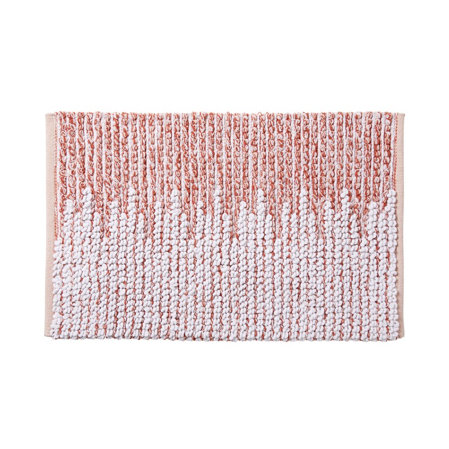 Luxor Textured Cotton Terracotta Bath Mat Adairs